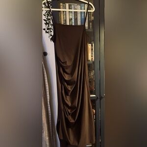 SHEIN Brown Midi Dress